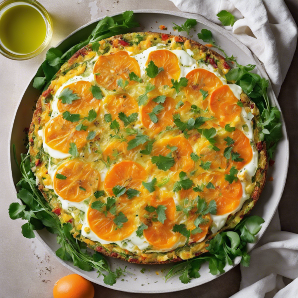 Vegetable Egg White Frittata with Bread Crust