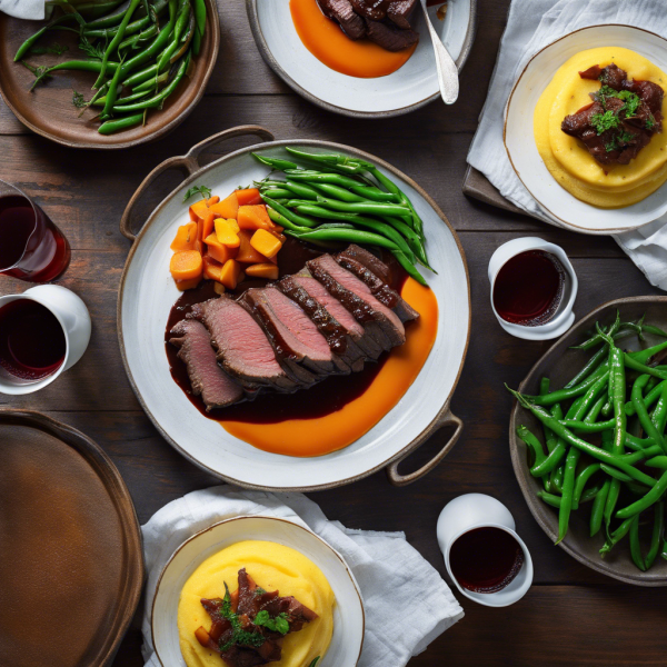 Braised Beef Brisket in Red Wine with Buttery Polenta