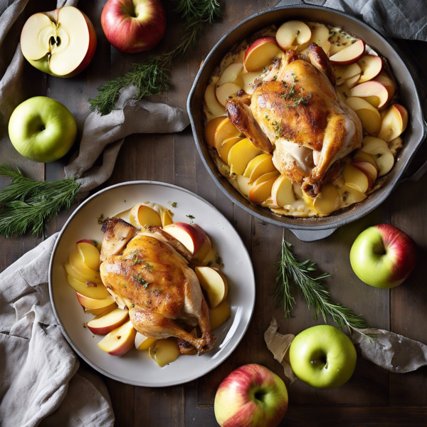 Savory Apple and Cheddar Chicken Bake