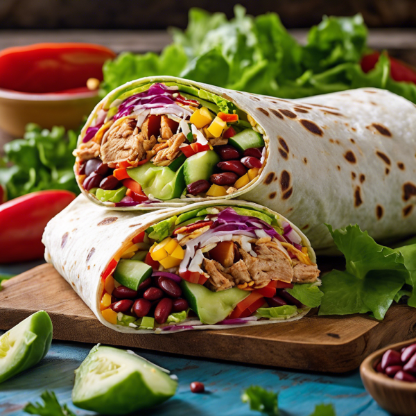 Spiced Chicken and Bean Wrap