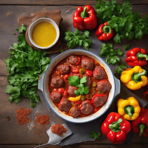 Spicy Hungarian Lecso with Ground Meat