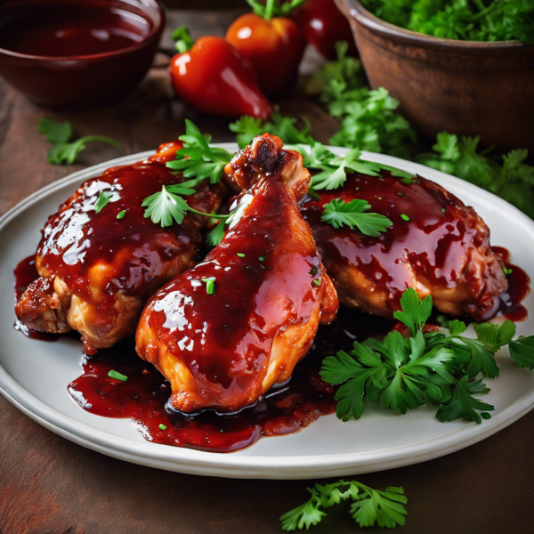 Spicy Ketchup Glazed Chicken Thighs