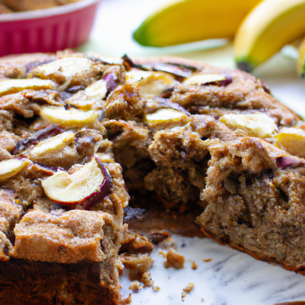 Gluten-Free Apple-Banana-Oatmeal Chocolate Cake