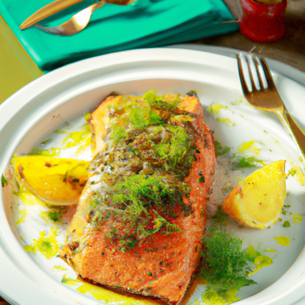 Crispy Oven-Baked Salmon with Lemon and Dill