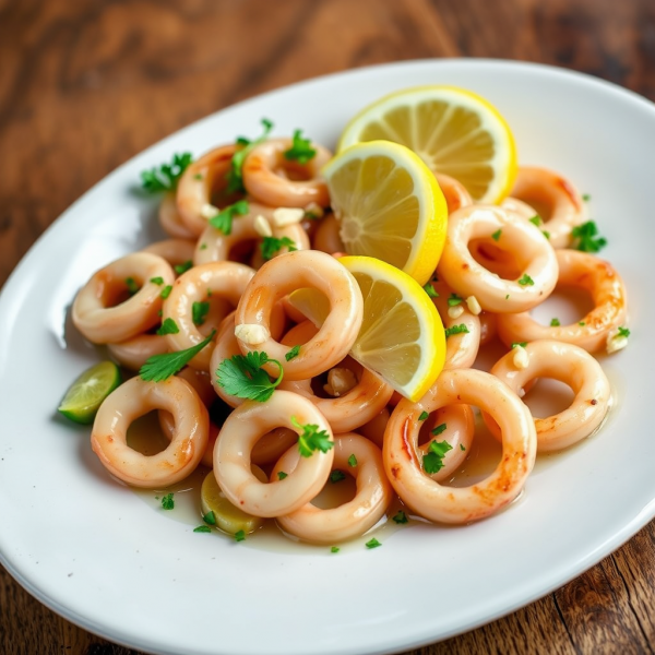 Garlic Butter Squid with Lemon