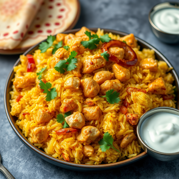 Simple Chicken Biryani for One