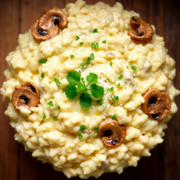 Garlic Butter Mushroom Risotto