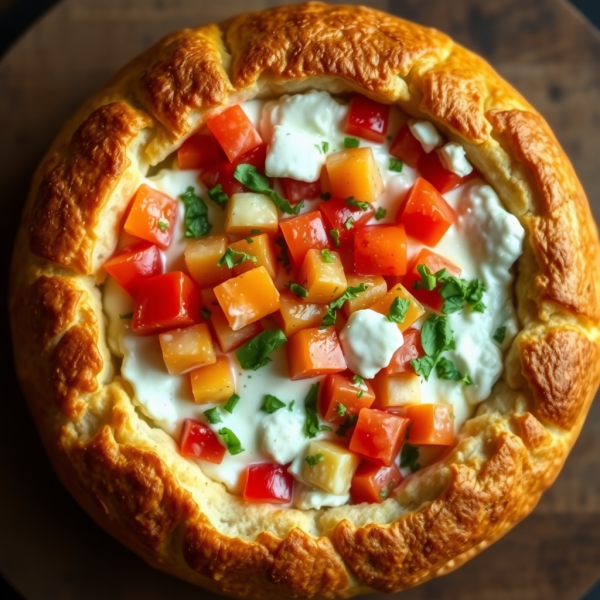 Savory Stuffed Bread Bowl