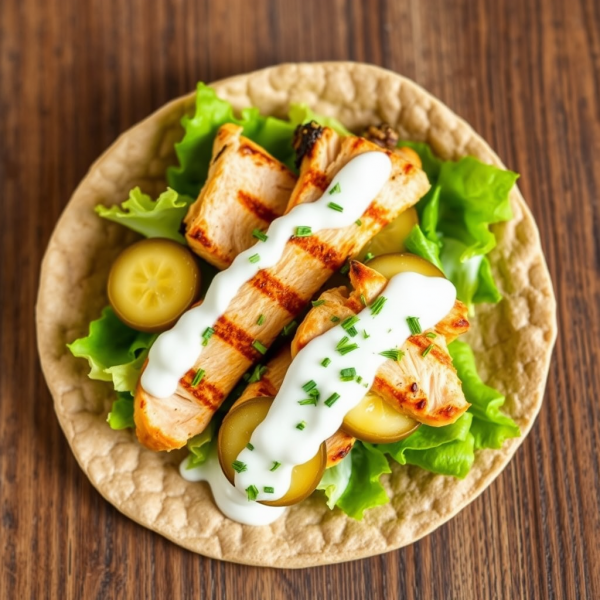 Tangy Pickle Chicken Wrap