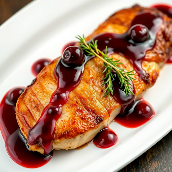 Pan-Seared Duck Breast with Cherry Reduction