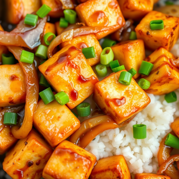 Tofu and Onion Stir-Fry