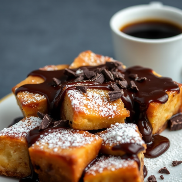 Decadent Chocolate Coffee Bread Pudding