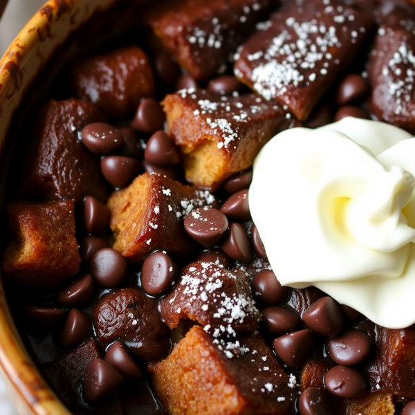 Chocolate Coffee Bread Pudding