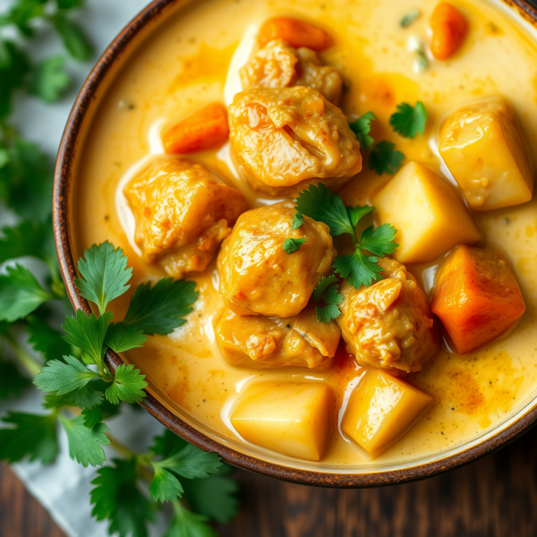 Chicken Curry with Potatoes and Carrots