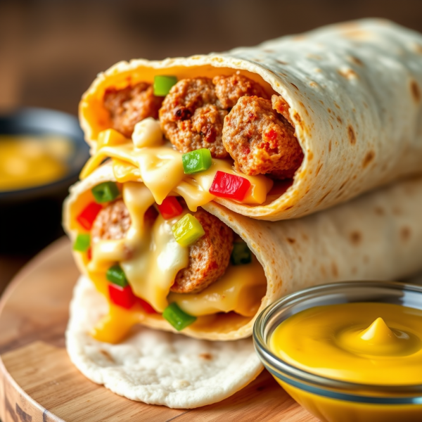 Savory Sausage and Cheese Wraps