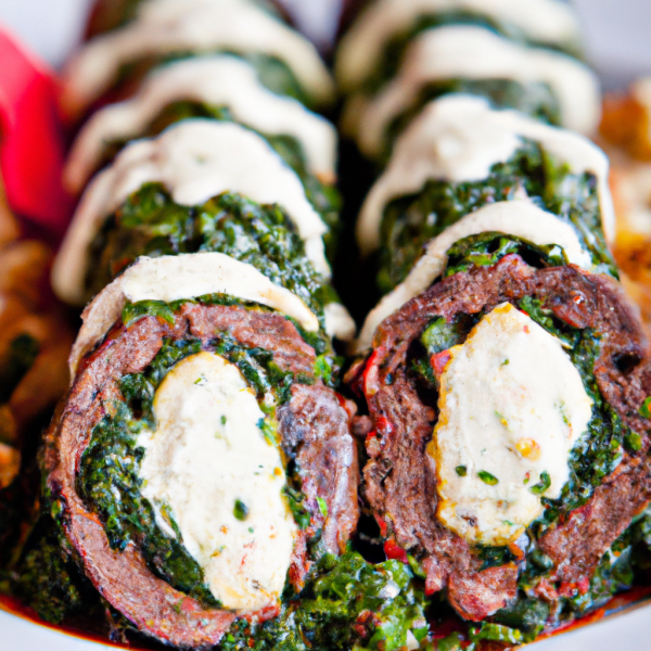 Beef Roulades with Feta and Spinach