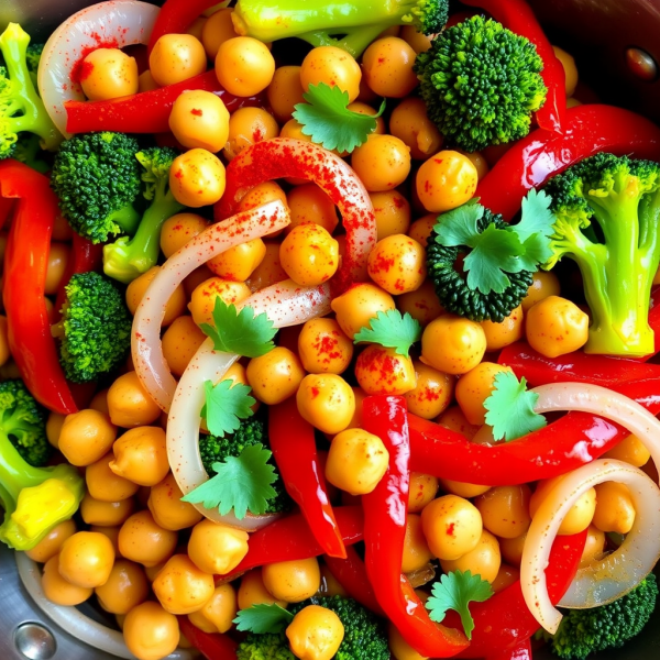 Spicy Chickpea Stir-Fry