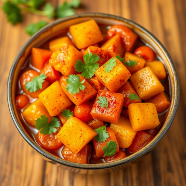 Spicy Indian Potato Tomato Curry