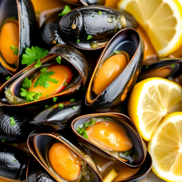 Garlic Butter Mussels with White Wine