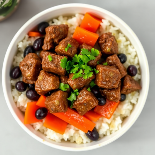 Savory Beef and Bean Rice Bowl