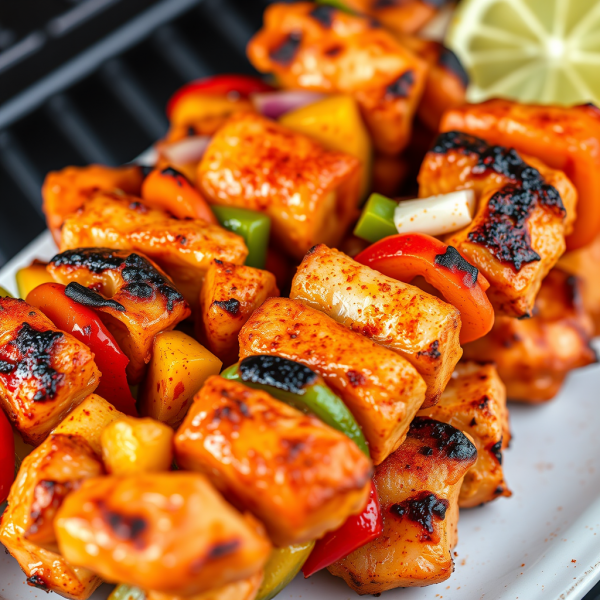 Spicy Chicken Kebab Skewers