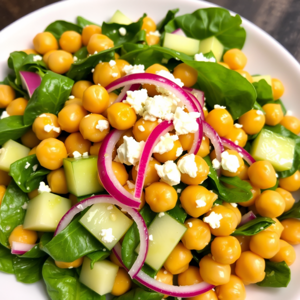 Chickpea and Spinach Salad