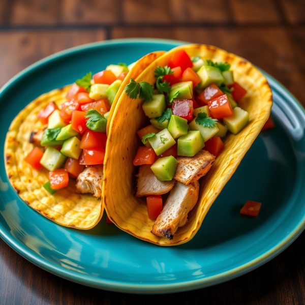 Grilled Chicken Tacos with Avocado Salsa