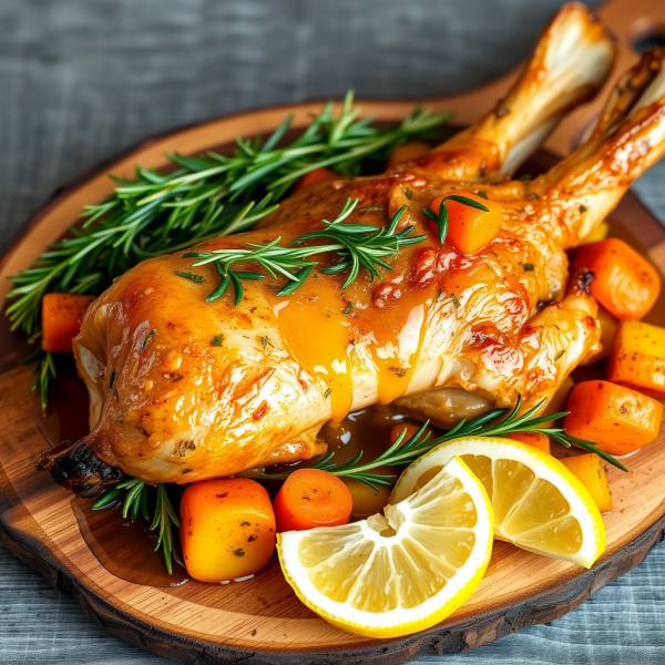 Herb-Roasted Rabbit with Garlic and Rosemary