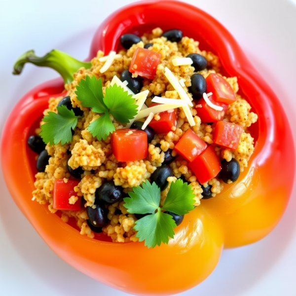 Stuffed Bell Peppers with Quinoa and Black Beans