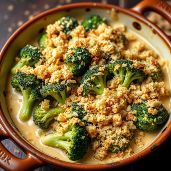 Garlic Parmesan Broccoli Bake
