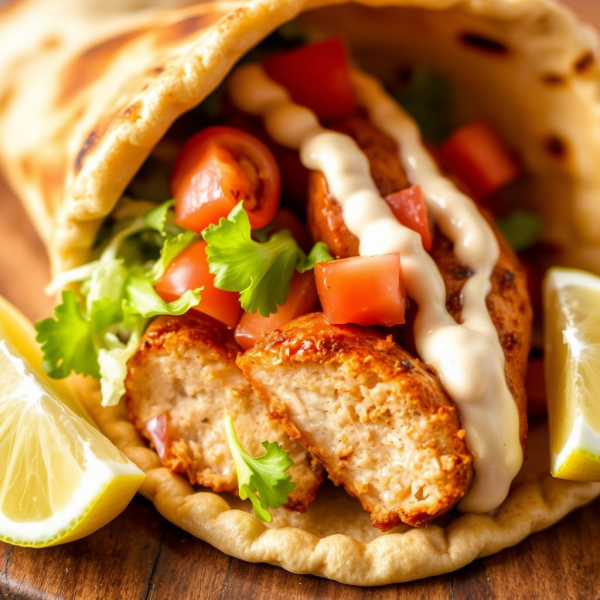 Spiced Chicken Shawarma Wrap