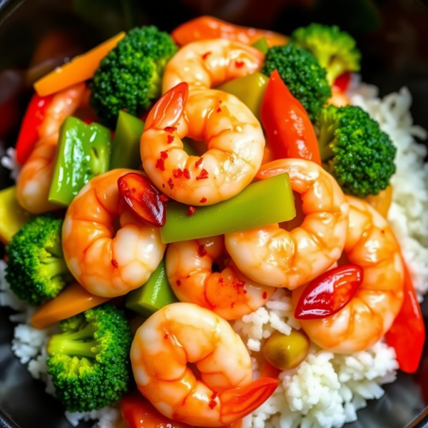 Spicy Garlic Shrimp Stir-Fry