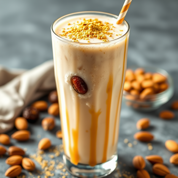 Cardamom Almond Raisin Milkshake