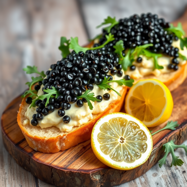 Caviar and Remoulade Sandwich Delight