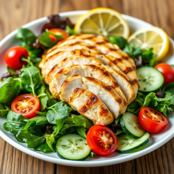 Zesty Lemon Herb Grilled Chicken Salad