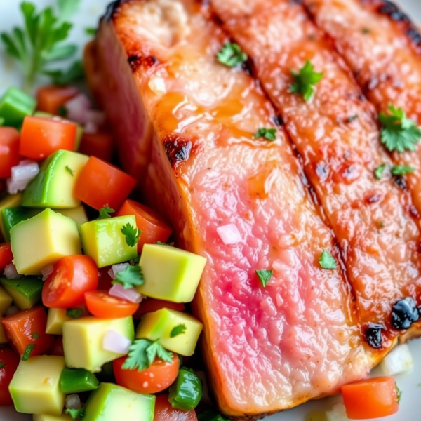 Spicy Tuna Steak with Avocado Salsa