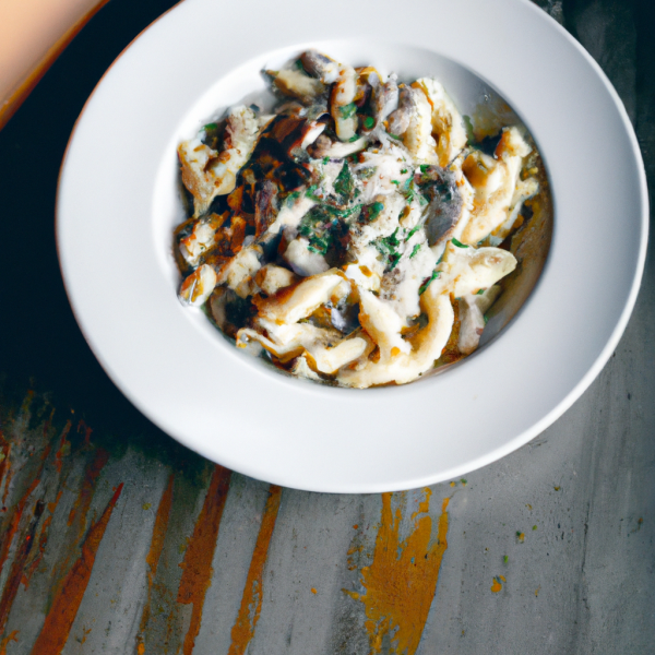 Cheesy Italian Sausage & Mushroom Pasta