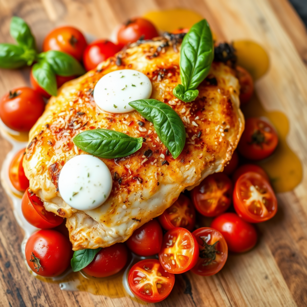 Tomato Basil Chicken Bake