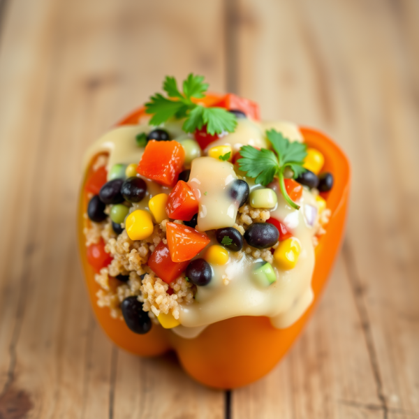 Stuffed Bell Peppers with Quinoa and Black Beans