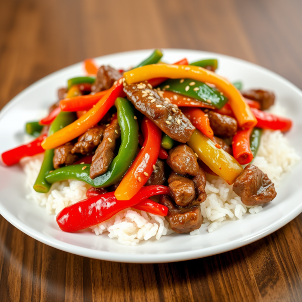 Stir-Fried Beef with Bell Peppers