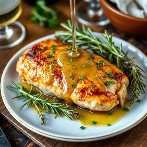 Herb-Infused Wine Chicken