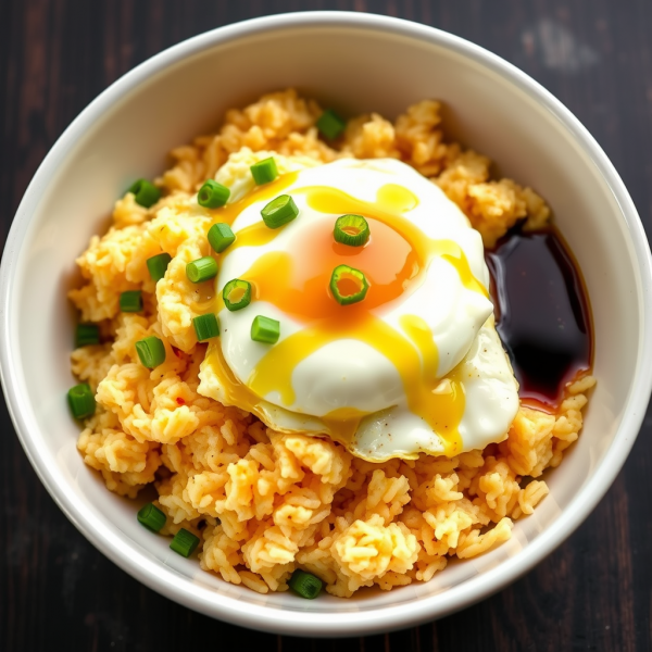 Savory Egg and Rice Flake Bowl