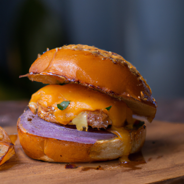 Crispy Salmon Burger with Sweet Onion Jam