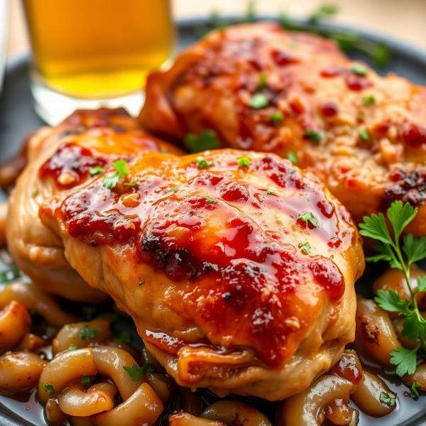 Beer-Braised Chicken Thighs