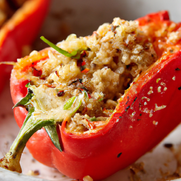 Spanish Quinoa Stuffed Peppers