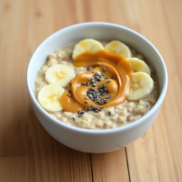 Peanut Butter Banana Oatmeal Bowl