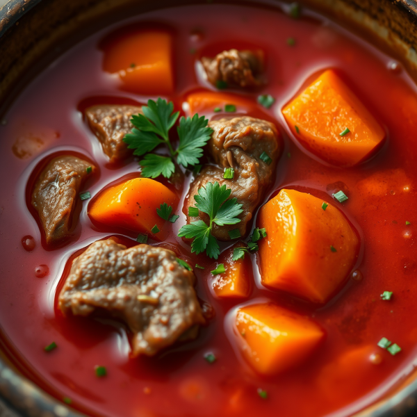 Hearty Gulaschsuppe (Goulash Soup)