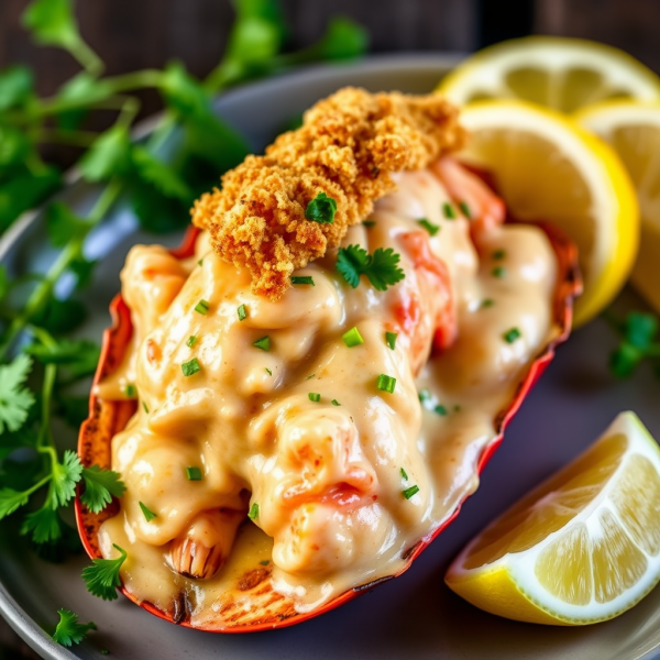 Lobster Thermidor with Garlic Butter