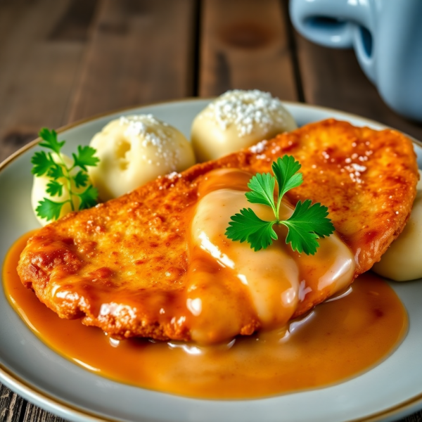 Smoky Paprika Pork Schnitzel with Creamy Sauce