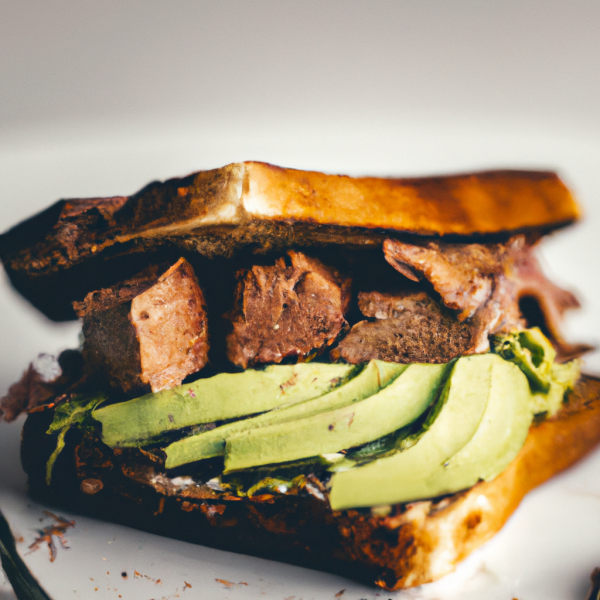  Avocado-Beef Sandwich 